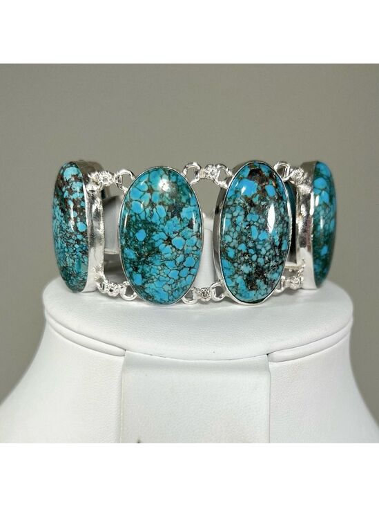 Jewelry - Turquoise 925 Large Gemstone Bracelet